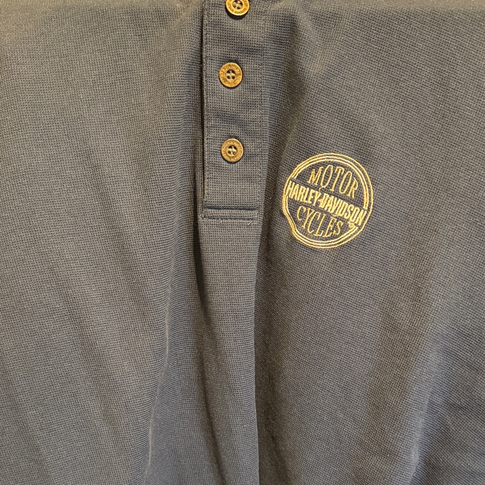 Harley-Davidson Charcoal Polo with Gold Logo